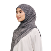 Geometria Sphere Printed Chiffon Scarf in Pine Black